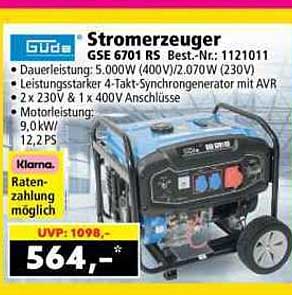 Stromerzeuger GSE 6701 RS Best.-Nr.: 1121011