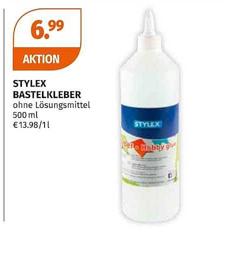 STYLEX BASTELKLEBER ohne Lösungsmittel 500 ml