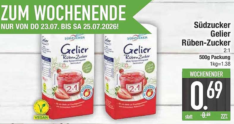 Südzucker Gelier Rüben-Zucker 2:1
