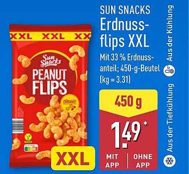 SUN SNACKS Erdnussflips XXL