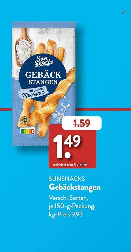 SUNSNACKS Gebäckstangen