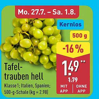 Tafeltrauben hell