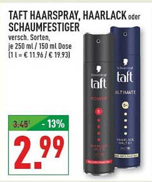 TAFT HAARSPRAY, HAARLACK oder SCHAUMFESTIGER