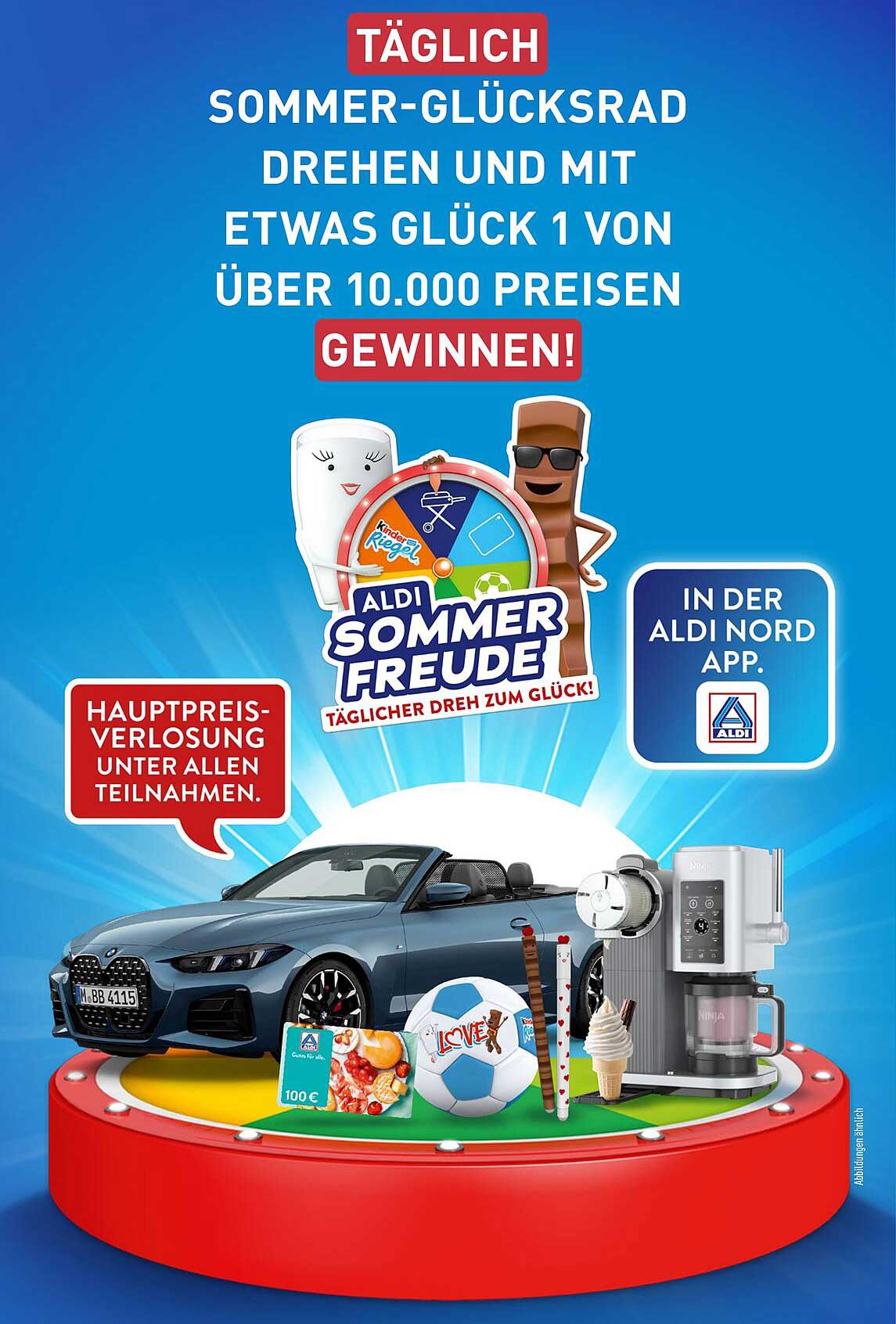 TÄGLICH SOMMER-GLÜCKSRAD DREHEN UND MIT ETWAS GLÜCK 1 VON ÜBER 10.000 PREISEN GEWINNEN!