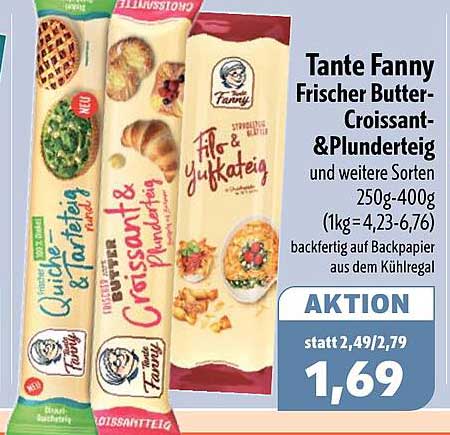Tante Fanny Frischer Butter-Croissant- & Plunderteig