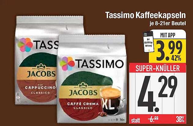 Tassimo Kaffeekapseln je 8-21er Beutel