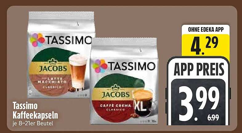 Tassimo Kaffeekapseln je 8–21er Beutel