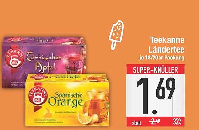 Teekanne Länderttee je 18/20er Packung