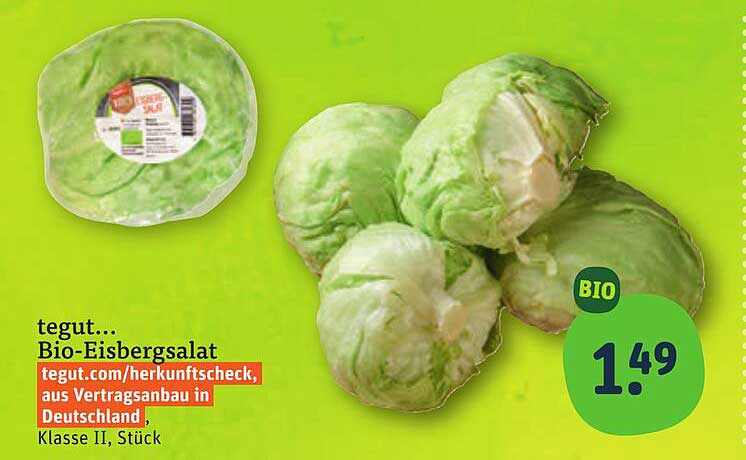 tegut... Bio-Eisbergsalat