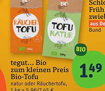 tegut... Bio zum kleinen Preis Bio-Tofu
