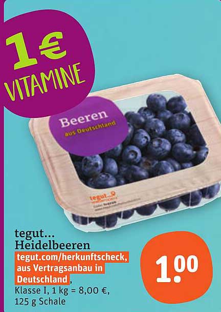 tegut... Heidelbeeren