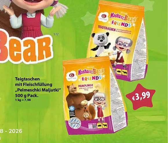 Teigtaschen mit Fleischfüllung „Pelmeschki Maljutki“ 500 g Pack.