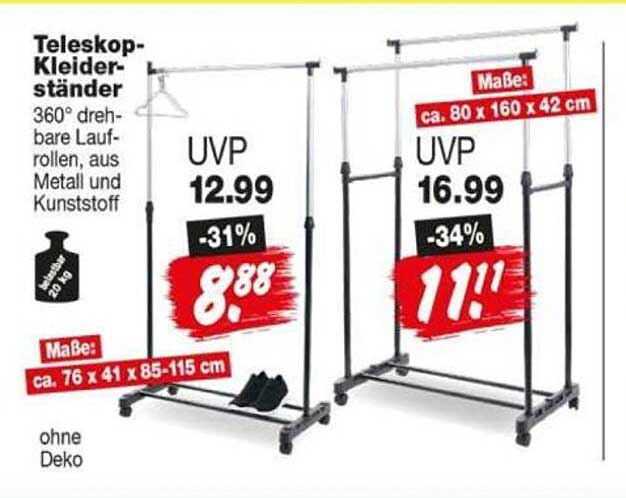 Teleskop-Kleiderständer