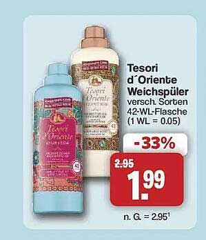 Tesori d´Oriente Weichspüler versch. Sorten 42-WL-Flasche (1 WL = 0.05)