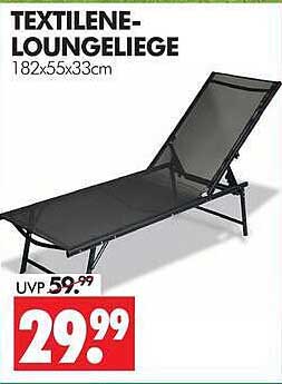TEXTILENE-LOUNGELIEGE 182x55x33cm