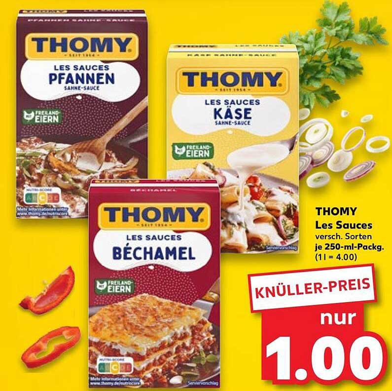 THOMY Les Sauces versch. Sorten je 250-ml-Packg. (1 l = 4.00)