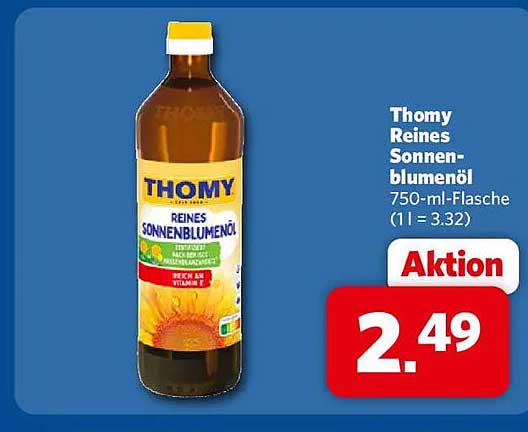 Thomy Reines Sonnenblumenöl 750-ml-Flasche (1 l = 3.32)