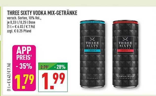 THREE SIXTY VODKA MIX-GETRÄNKE
