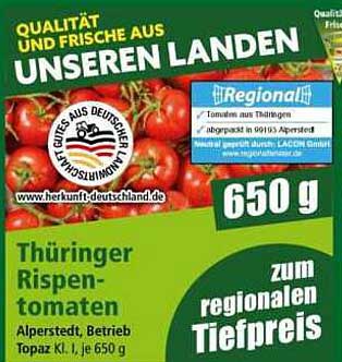 Thüringer Rispen-tomaten
