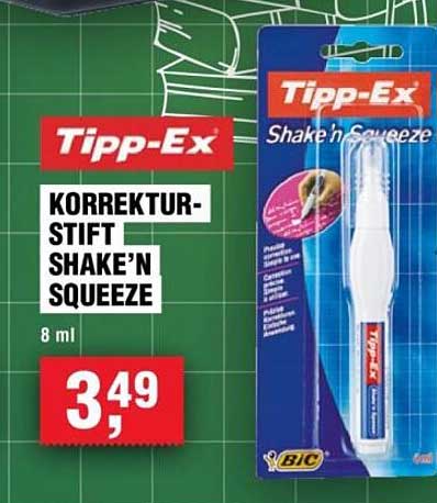 Tipp-Ex Korrektur-Stift Shake’n Squeeze 8 ml