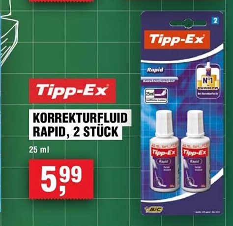 Tipp-Ex KORREKTURFLUID RAPID, 2 STÜCK