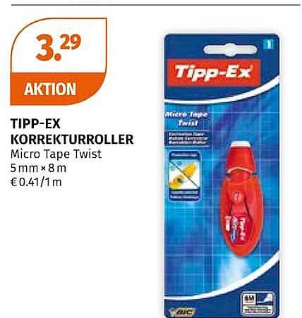 TIPP-EX KORREKTURROLLER Micro Tape Twist 5 mm x 8 m