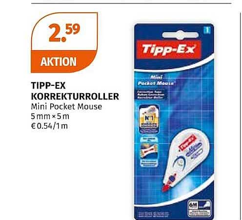 TIPP-EX KORREKTURROLLER Mini Pocket Mouse 5 mm x 5 m