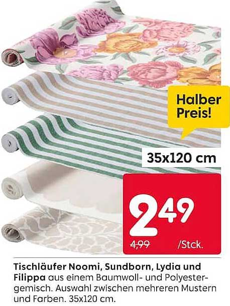Tischläufer Noomi, Sundborn, Lydia und Filippa