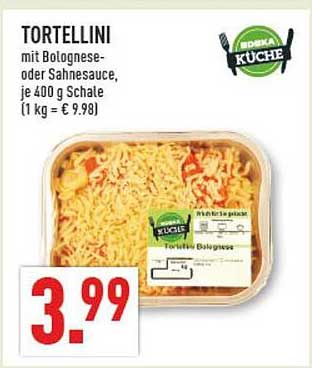 TORTELLINI mit Bolognese- oder Sahnesauce, je 400 g Schale
