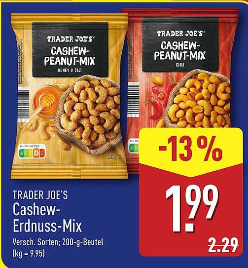 TRADER JOE'S Cashew-Erdnuss-Mix