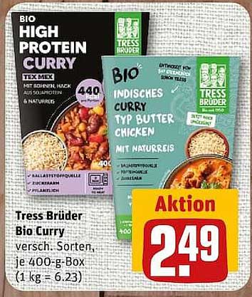 Tress Brüder Bio Curry versch. Sorten, je 400-g-Box (1 kg = 6.23)