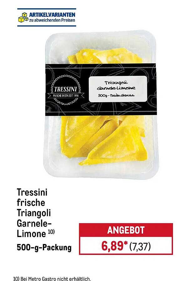 Tressini frische Triangoli Garnele-Limone 10) 500-g-Packung