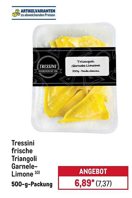 Tressini frische Triangoli Garnele-Limone 500-g-Packung