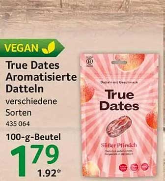 True Dates Aromatisierte Datteln verschiedene Sorten 100-g-Beutel