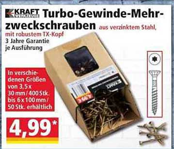 Turbo-Gewinde-Mehrzweckschrauben