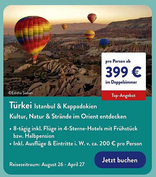 Türkei Istanbul & Kappadokien
