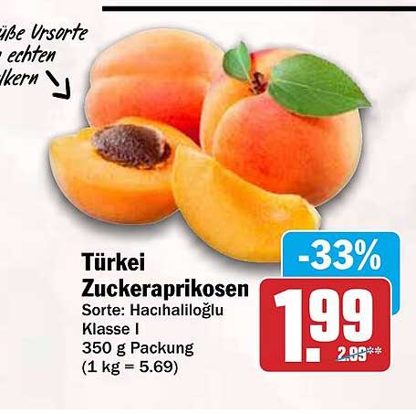 Türkei Zuckeraprikosen Sorte: Hacıalioğlu Klasse I 350 g Packung