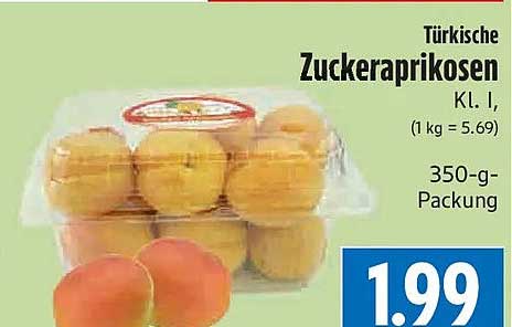 Türkische Zuckeraprikosen Kl. I