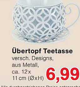 Übertopf Teetasse