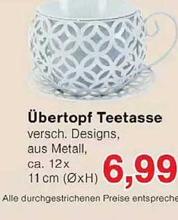 Übertopf Teetasse