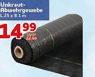 Unkraut-Abwehrgewebe L 25 x B 1 m