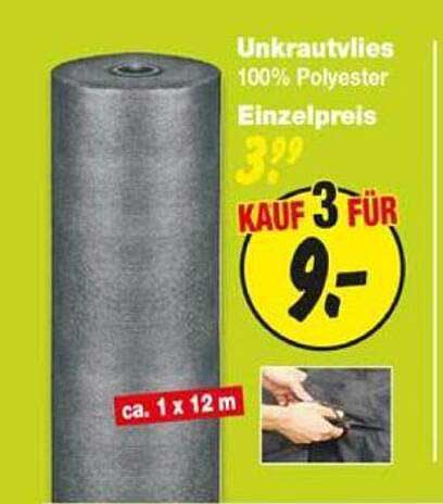 Unkrautvlies 100% Polyester