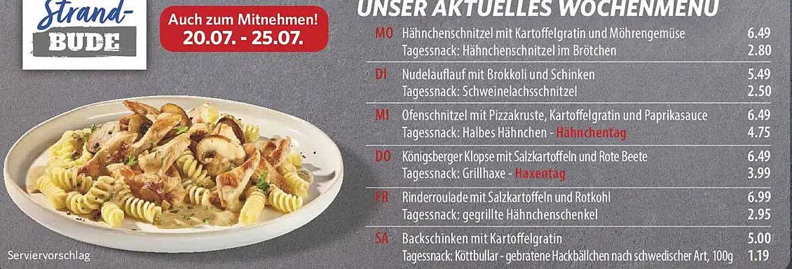 UNSER AKTUELLES WOCHENMENÜ