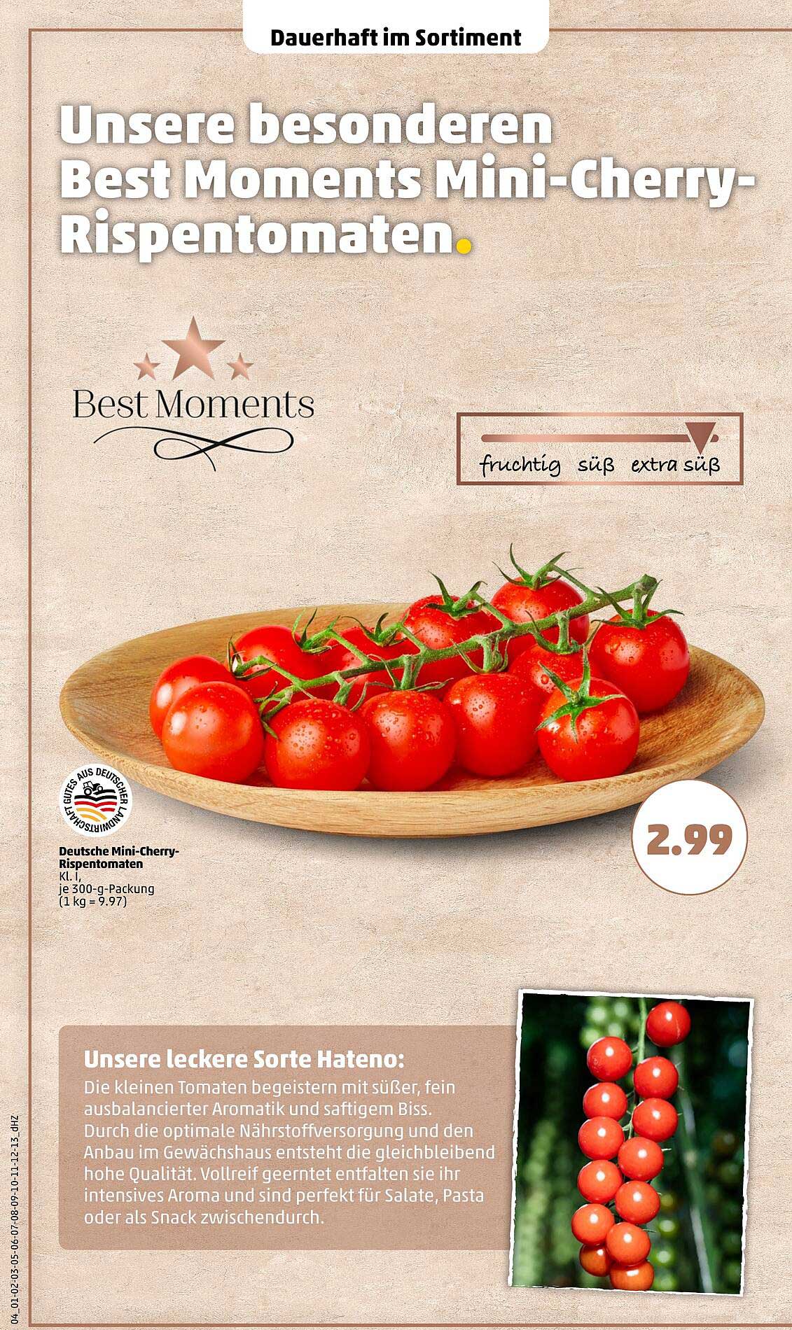 Unsere besonderen Best Moments Mini-Cherry-Rispentomaten