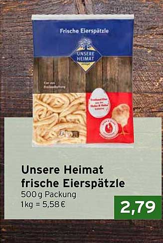 Unsere Heimat frische Eierspätzle