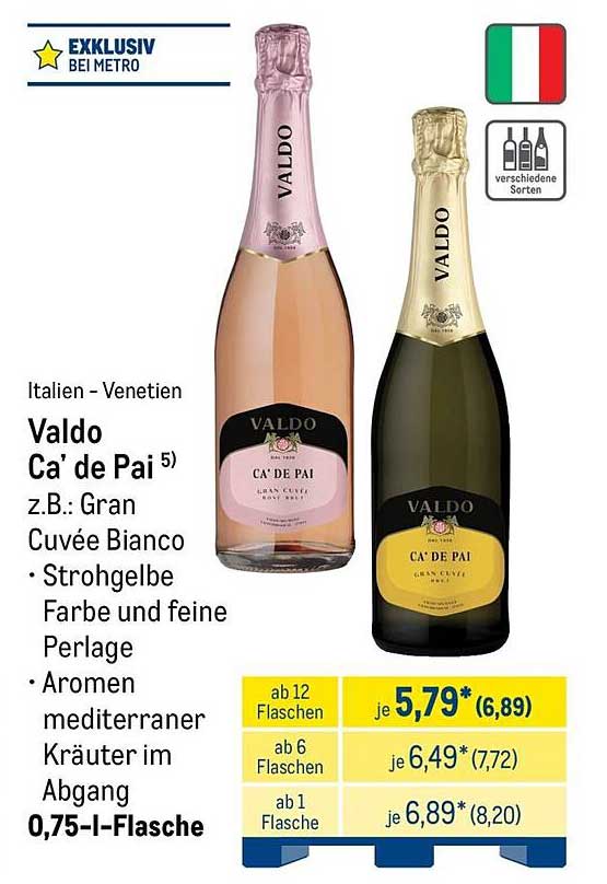 Valdo Ca’ de Pai z.B.: Gran Cuvée Bianco