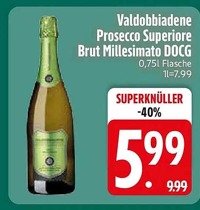 Valdobbiadene Prosecco Superiore Brut Millesimato DOCG