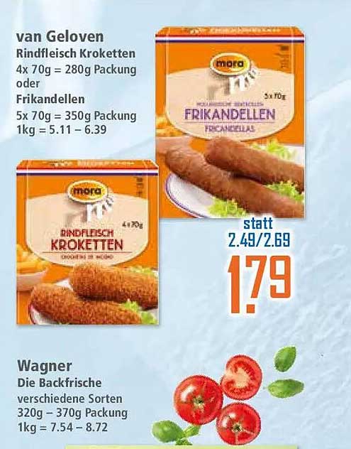 van Geloven Rindfleisch Kroketten oder Frikandellen