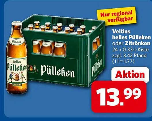 Veltins Helles Pülleken oder Zitronen