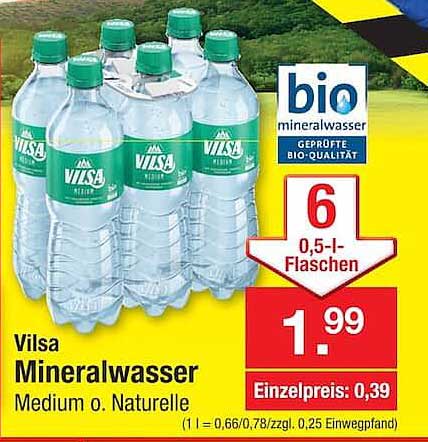 Vilsa Mineralwasser Medium o. Naturelle